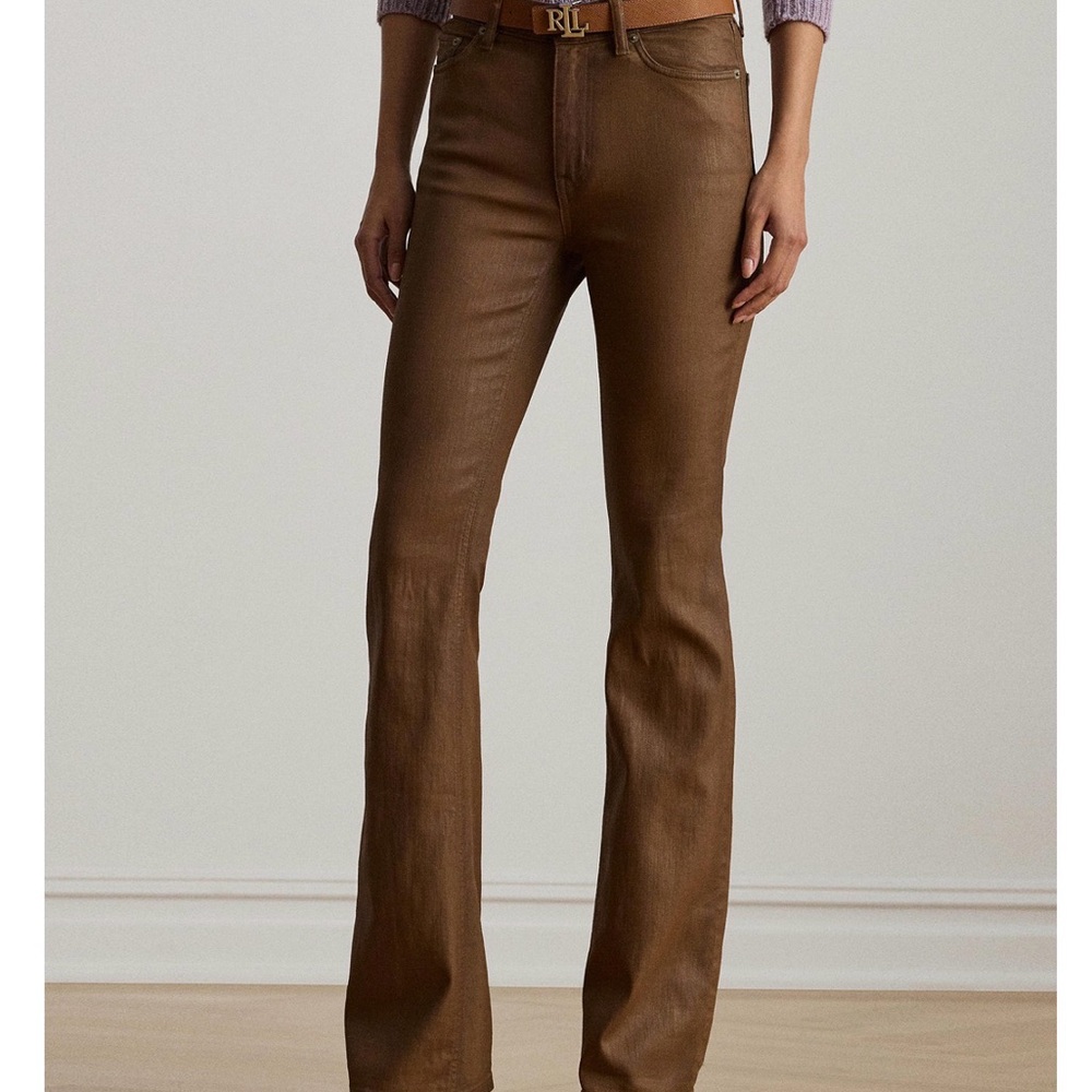 Lauren Ralph Lauren - Women’s Coated Brown Jeans - Size 10